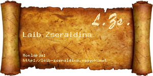 Laib Zseraldina névjegykártya